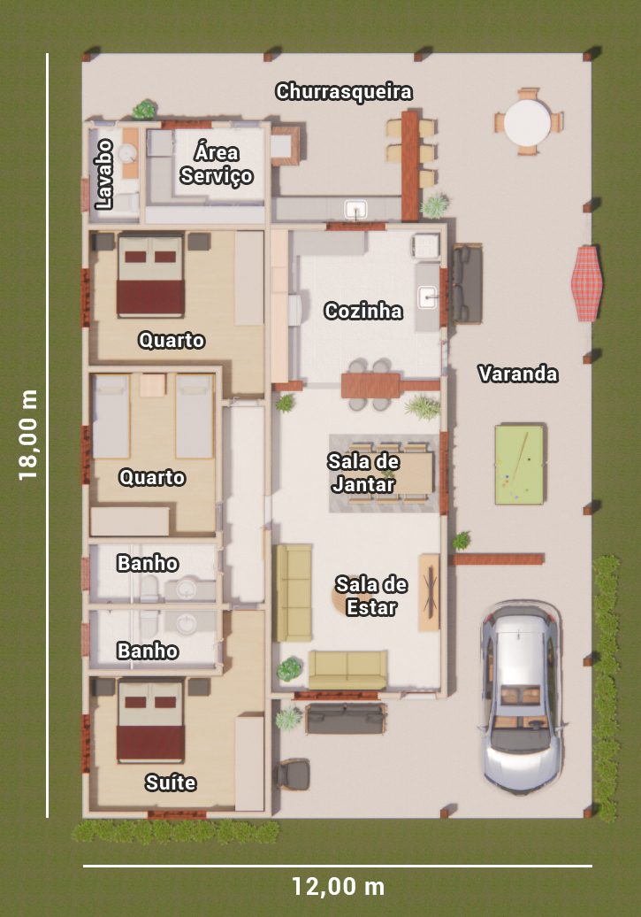 P Casa De Campo Quartos Vgprojetos