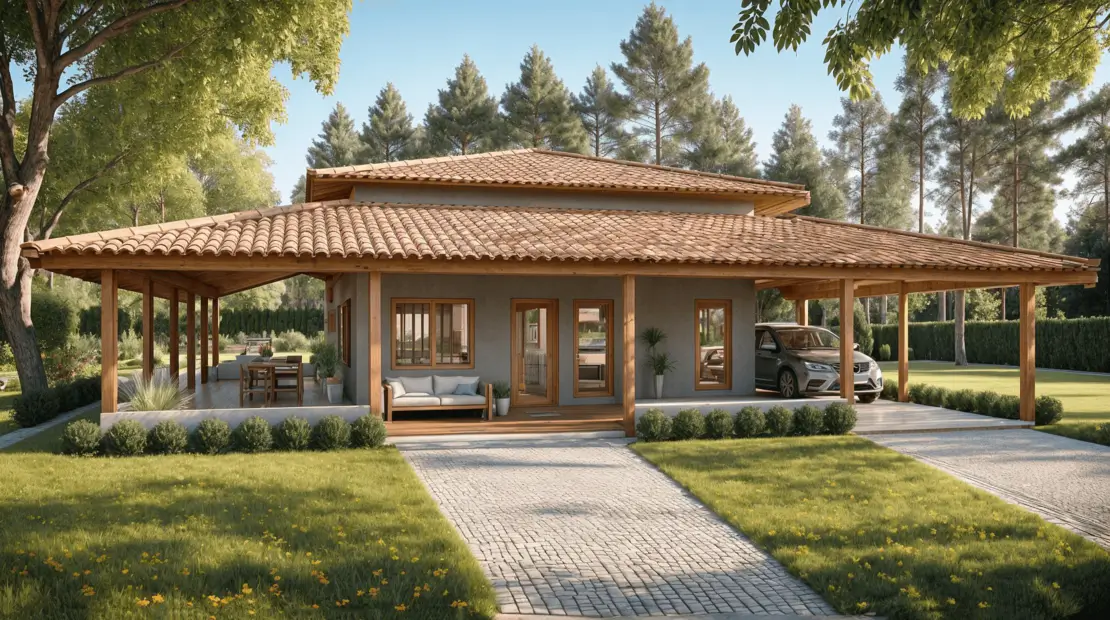 casa de fazenda com varanda