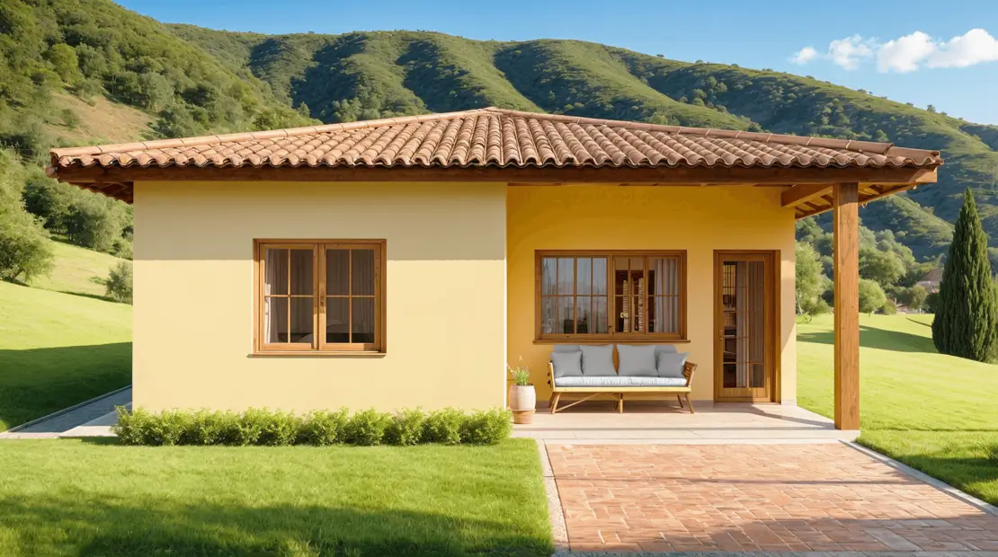 casa de sítio simples