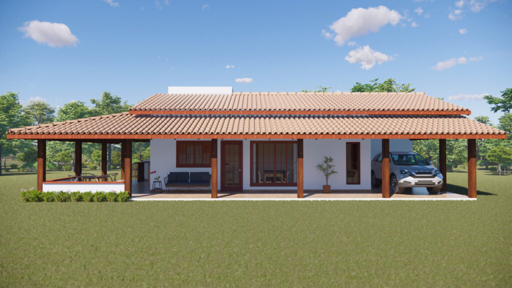 casa de fazenda com varanda