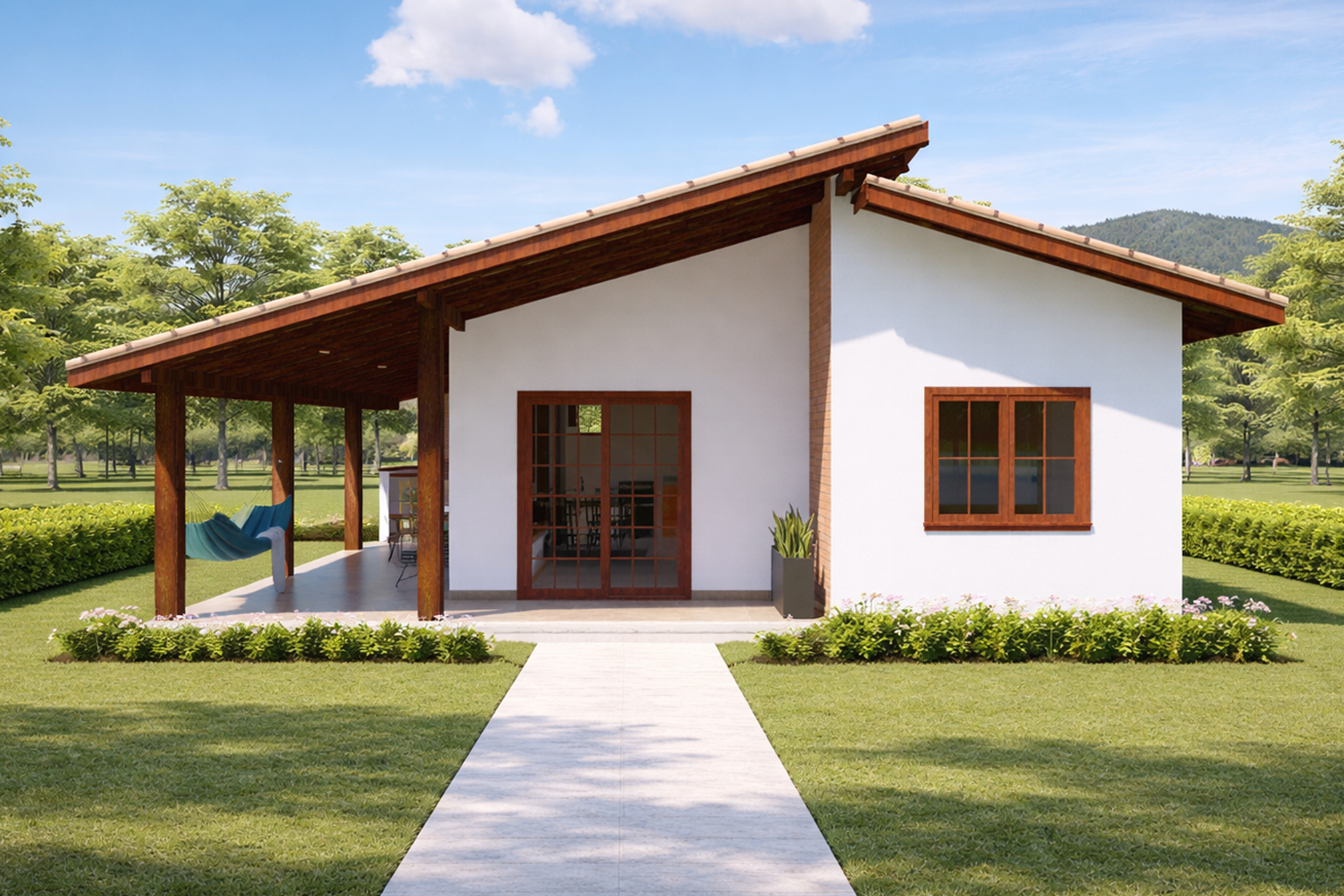 P11 - Casa de Sítio Simples com Varanda