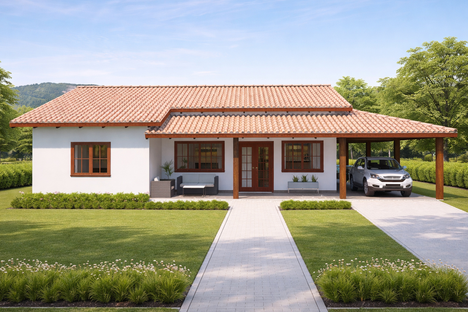 P13i – Projeto Casa de Campo com 3 Quartos (Invertido)
