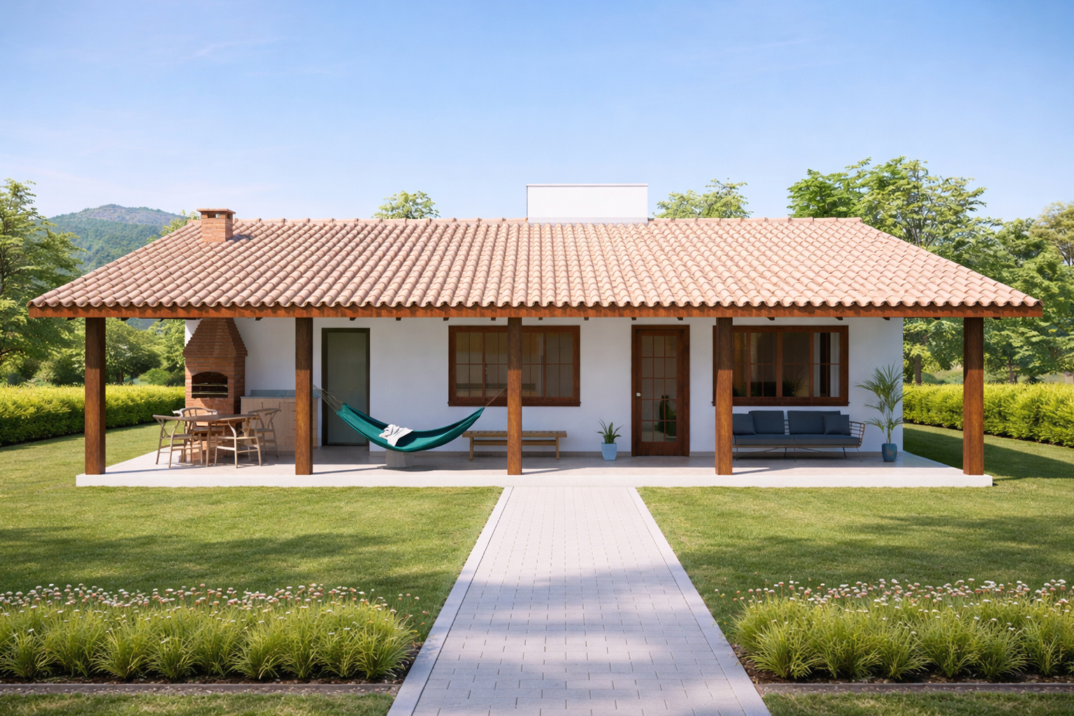 P14i – Projeto Casa de Sítio com 2 Quartos (Invertido)