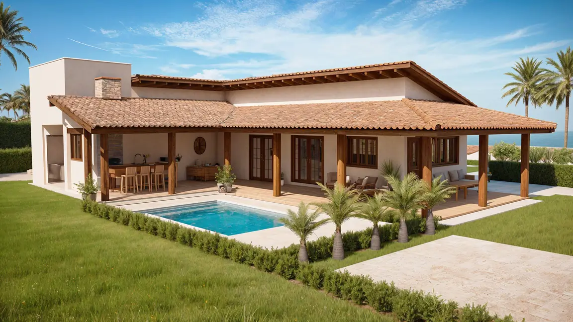 modelo de casa em L