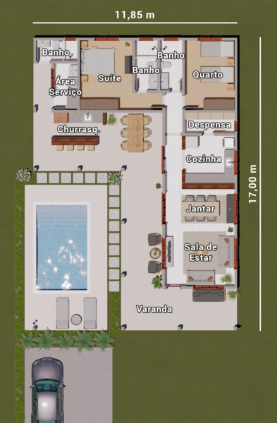 Projeto de Casa em L