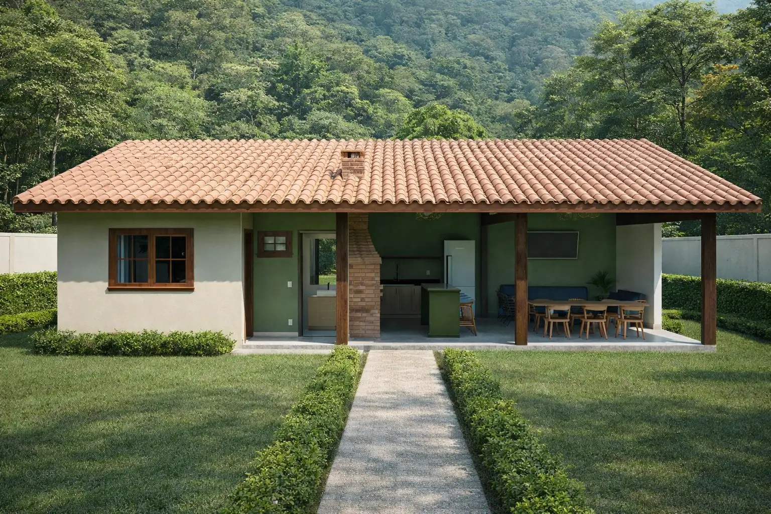 projeto de edícula com 1 quarto