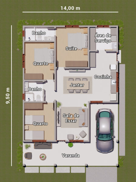 Projeto de Casa de Sítio
