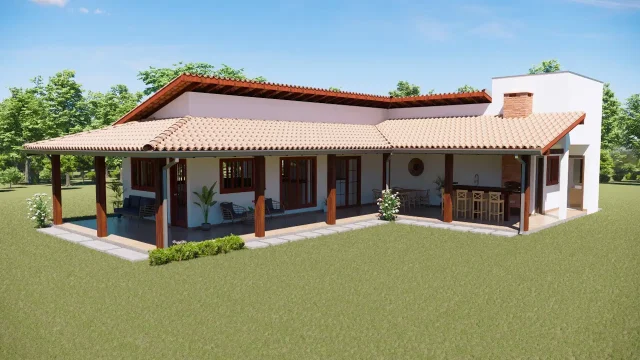 Casa de Campo em L