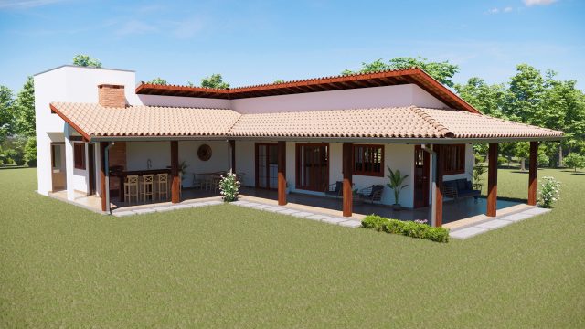 Modelo de Casa em L